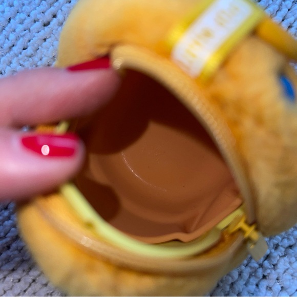 Cry baby Face Plush Toy keychain with pouch  - Yellow and Blue - Picture 6 of 7